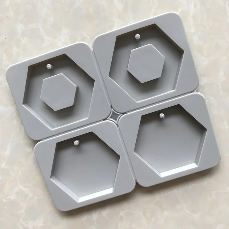 DIY силиконовая восковая форма для таблеток, ароматерапия, ручная форма для мыла, 4 отверстия, 2 стиля, Шестигранная форма в форме сердца, разделяемая свеча