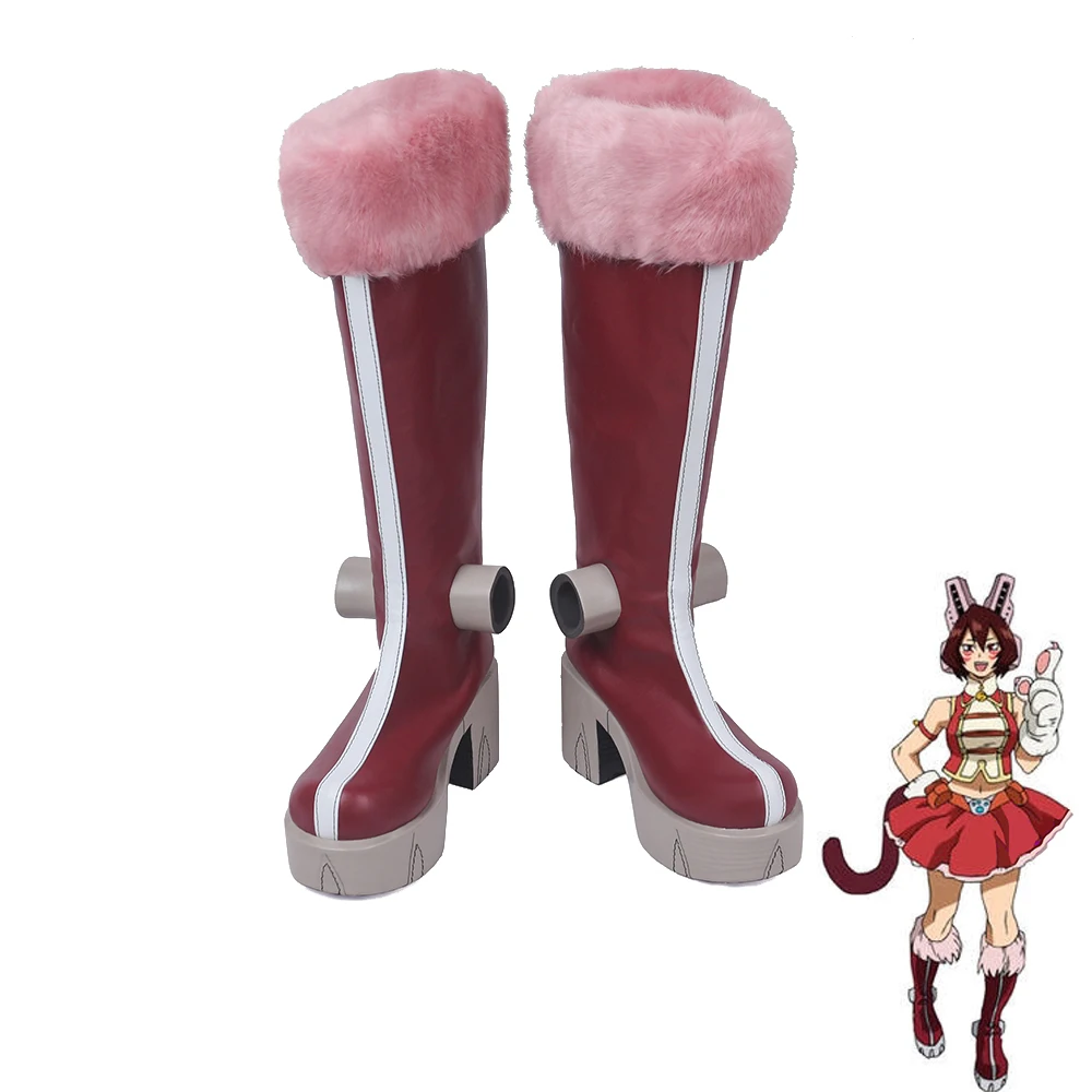 

My Hero Academia Boku no Hero Pussycats Mandalay Red Cosplay Boots Woman Shoes