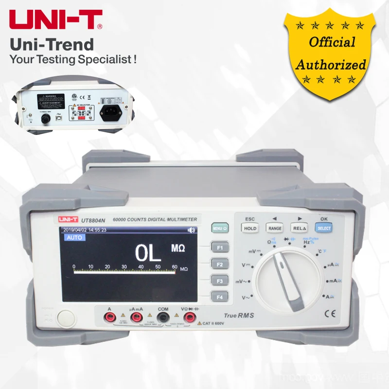 UNI T UT8804N Настольный цифровой мультиметр Автоматический диапазон/True RMS настольный