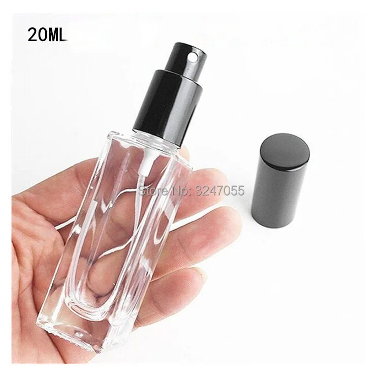 Прозрачный квадратный флакон с распылителем 3ml4ml7ml10ml20ml30ml стеклянный для парфюма
