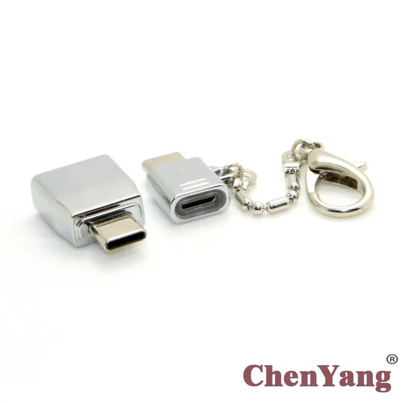 Адаптер для передачи данных Chenyang Female Otg Micro Usb Для 3 1 Type C с цепочкой ноутбука