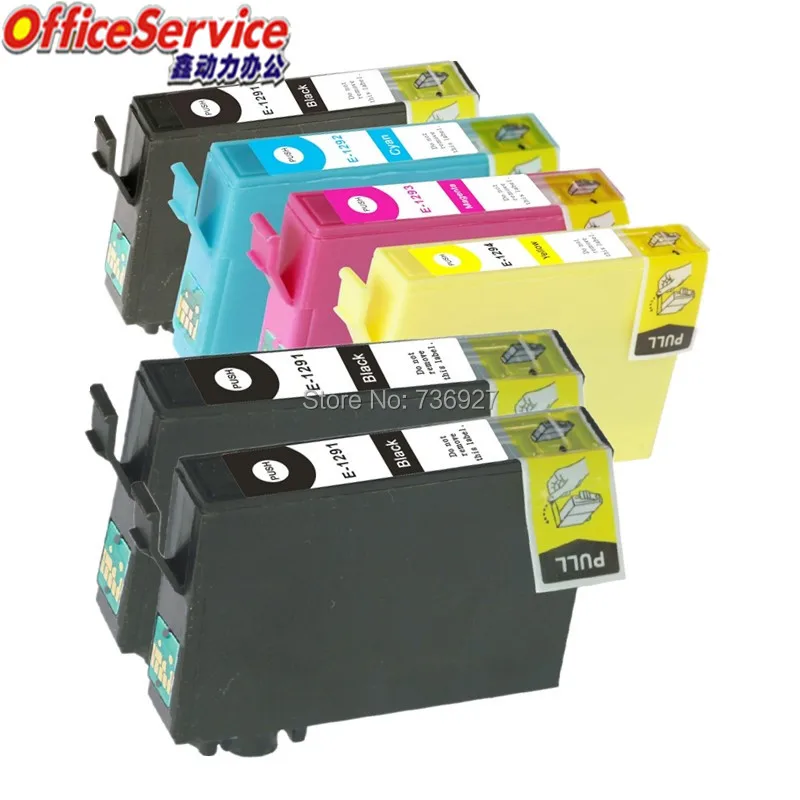 6X T1291 T1292 T1293 T1294 совместимый чернильный картридж для Epson SX230 SX235W SX420W SX425W SX430W SX435W SX438W