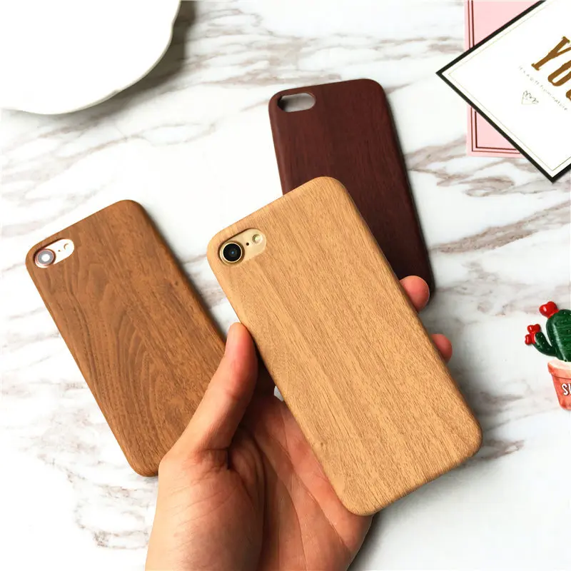 Natural Wooden Grain Soft Case For iPhone 6 6s 6plus 6splus 7 7plus 8 8plus X Cover Leather TPU Wood Business Phone | Мобильные