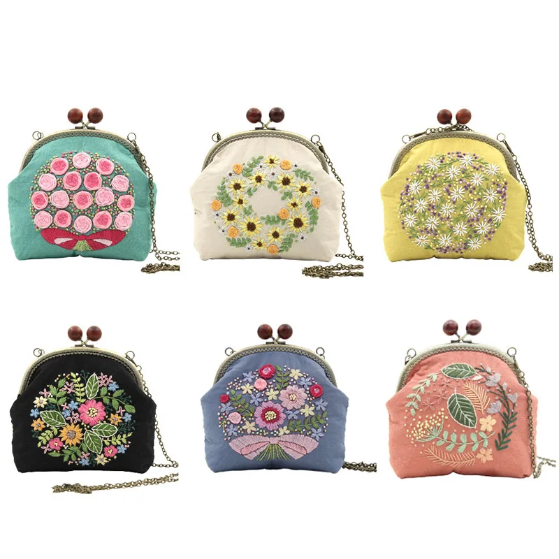 Сумка для монет ручная вышивка в европейском стиле индивидуальный подарок