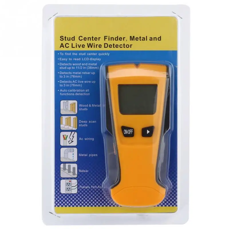 Metal Detector Wood Stud Finder Electronic Wire Sensor Cable Scanner For Detect Wall Studs/ Pipes/ Electrical Wires | Инструменты