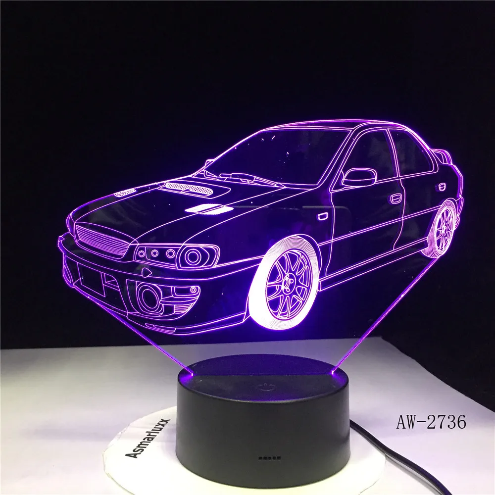 Автомобильный 3D ночник градиентный Jeep Shape USB прикроватная лампа для спальни