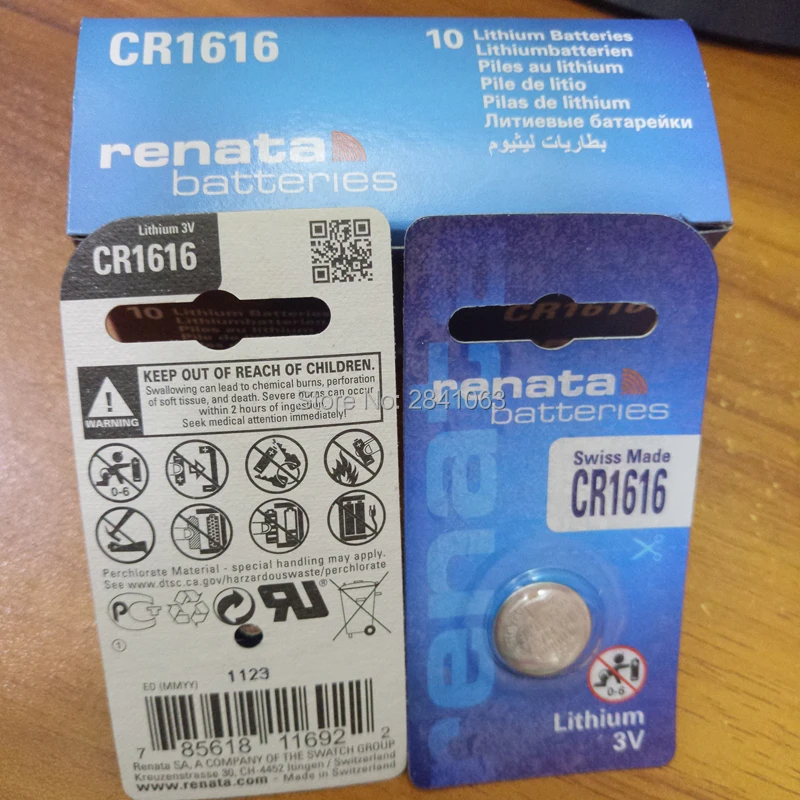 10X renata CR1616 CR 1616 3v Lithium Battery Remote control battery car remote Scales motherboard | Электроника