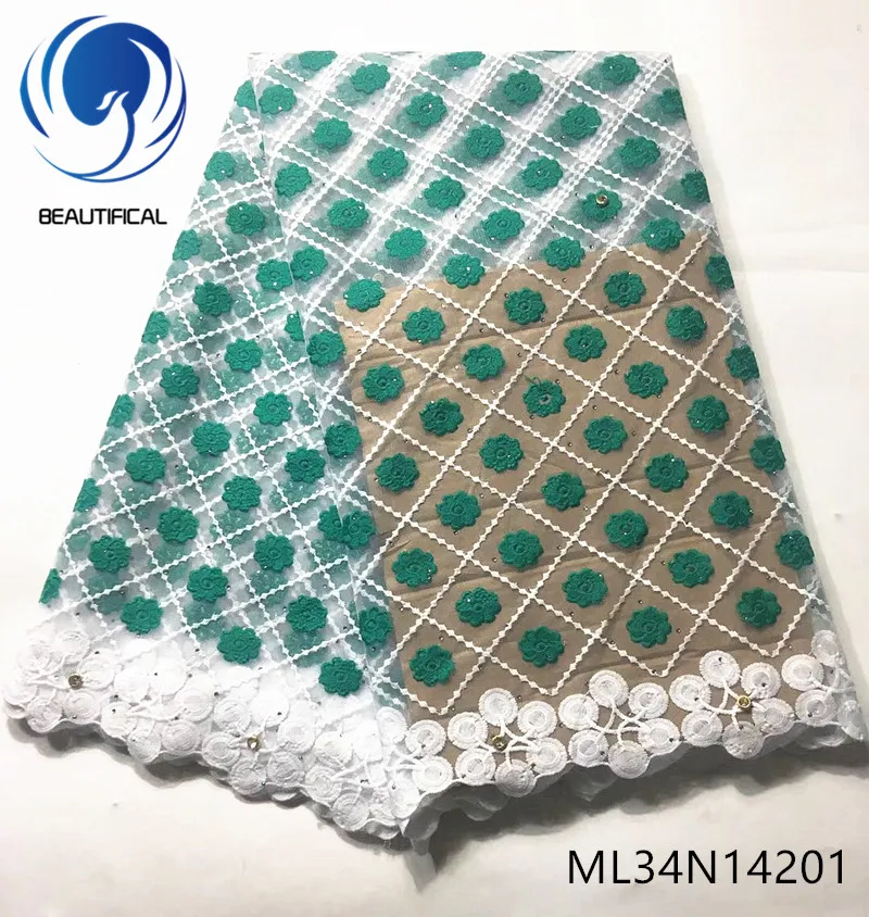 

BEAUTIFICAL african mesh tulle fabric lace made in China french embroidery 5 yards african french lace ML34N142