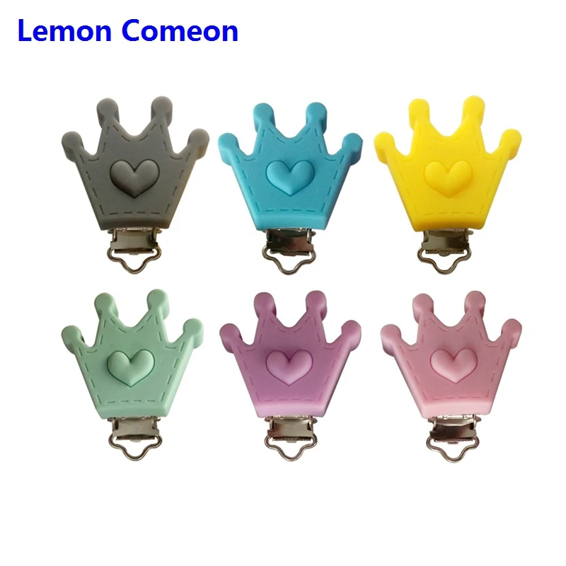 Lemon Comeon 1 шт. корона в форме сердца детская пустышка клипсы цепочка для