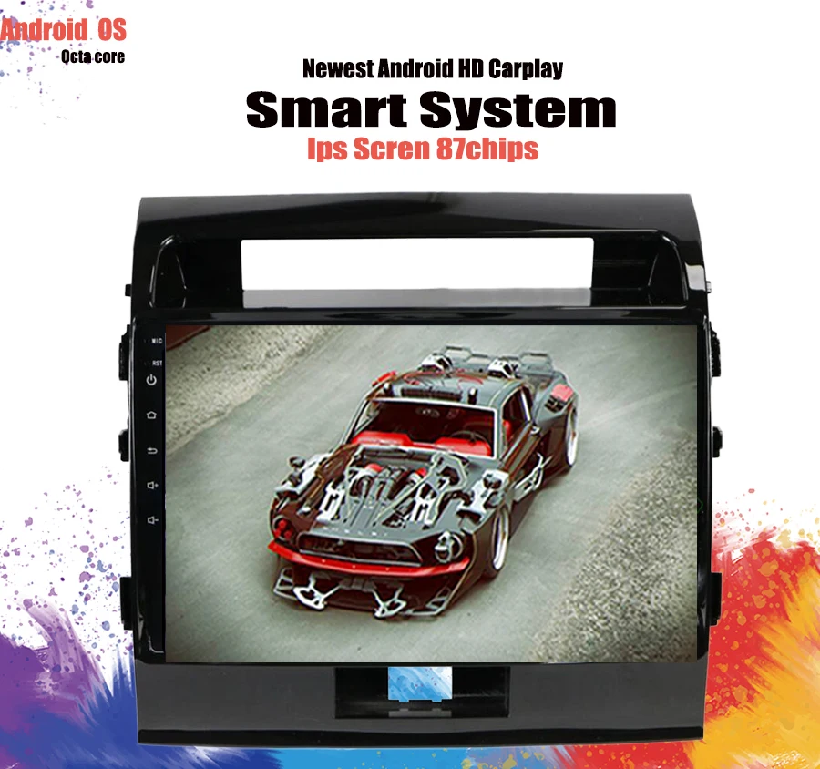 Android 10 0 автомобильный DVD плеер GPS навигация Мультимедиа для toyota Land Cruiser 2008-2015 Navi RDS