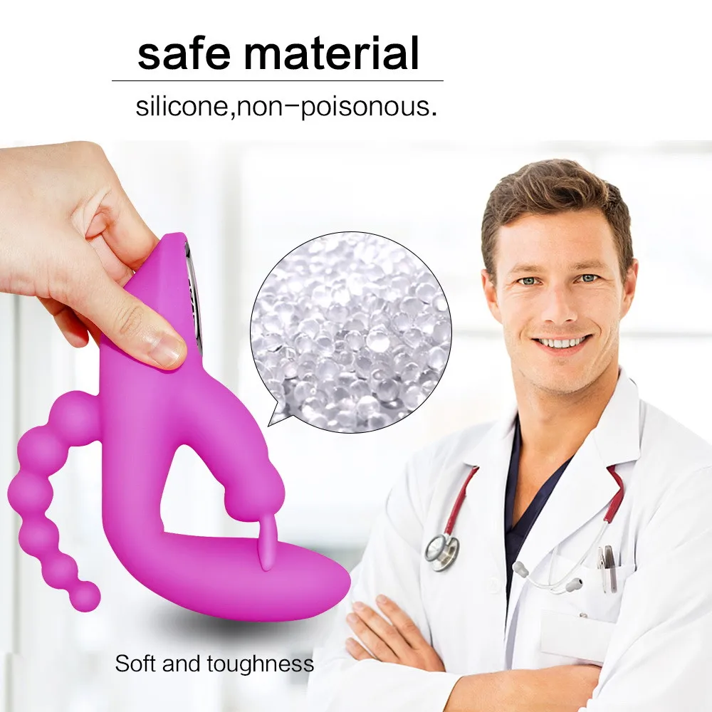 Вибратор с G Spot Rabbit 3 в 1 вибрирующий фаллоимитатор интимные игрушки для женщин 10