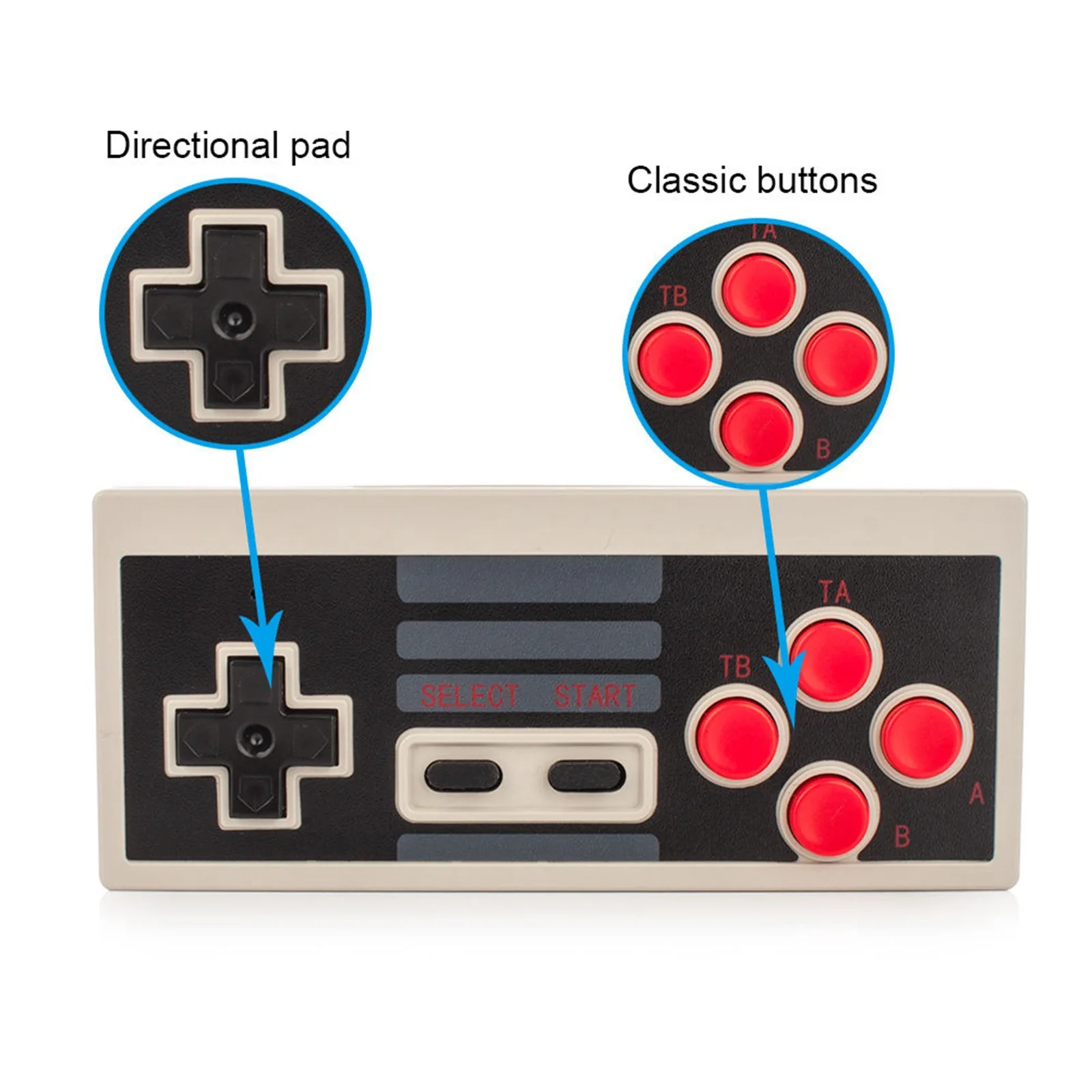 OSTENT беспроводной контроллер + приемник геймпад для Nintendo NES Mini Classic Edition Famicom