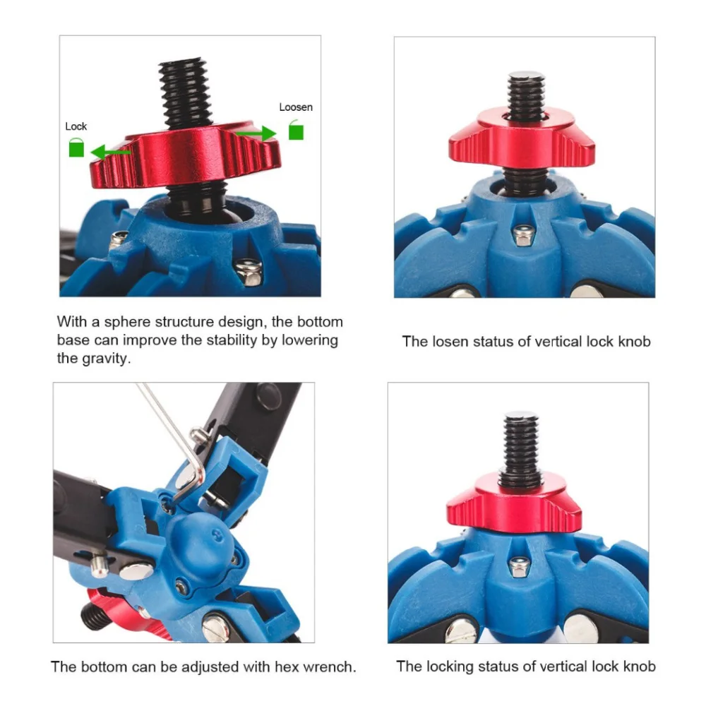 Портативный универсальный мини штатив с тремя ножками винтом 3/8 дюйма|Штативы| |