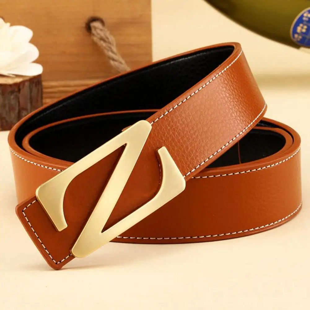 Z письмо пара ремень для мужчин и женщин кожаный роскошный бизнес мода