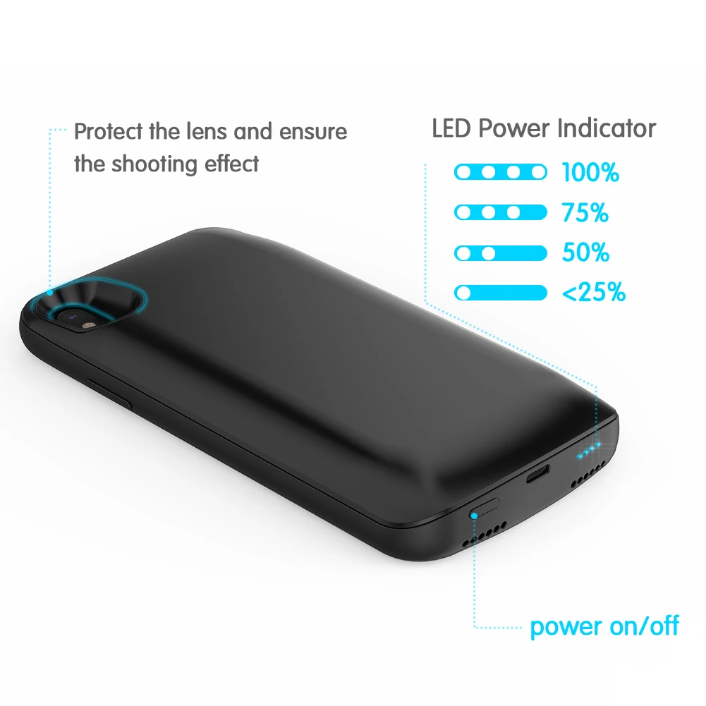 Battery Charger Case For iPhone X/Xs 6000mAh Power Bank Charging Powerbank X phone cover | Мобильные телефоны и
