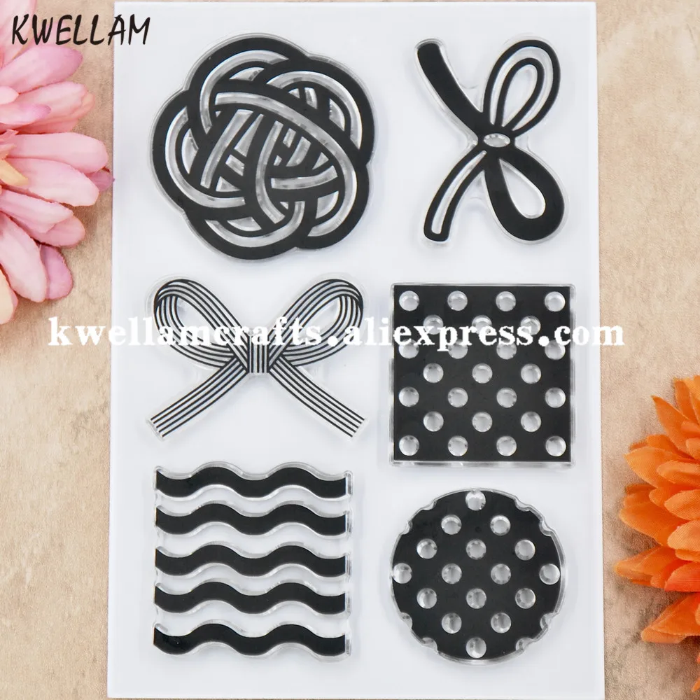 Круглые ленты в горошек для скрапбукинга DIY фото карты резиновый чистый штамп