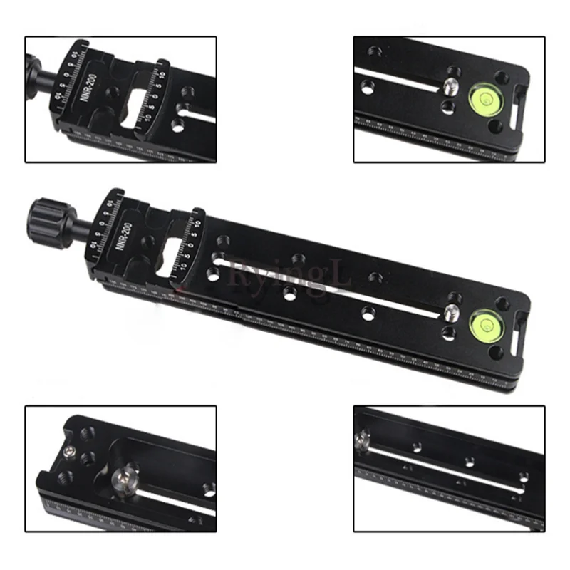 * 200mm Nodal Slide Rail Quick Release Plate Clamp Adapter For Macro Panoramic Arca Aluminum Alloy Tripod | Обустройство дома