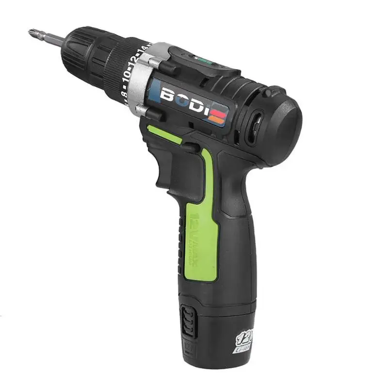 Alloet 12VElectric Single /Double Speed Screwdriver Cordless Lithium Drill Impact Household Multi-functional Power Driver | Инструменты
