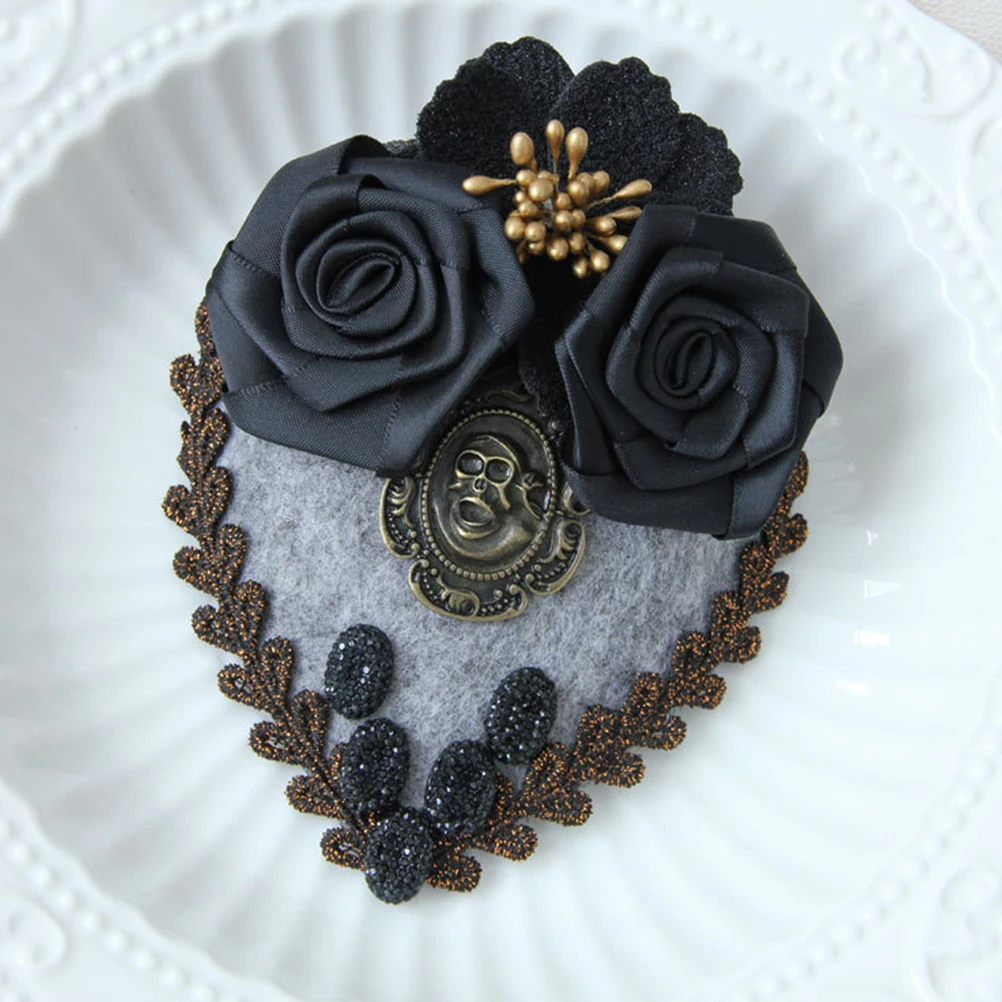 1 шт. Маленькая шляпка заколки для волос винтажная роза Череп мини шляпа головные