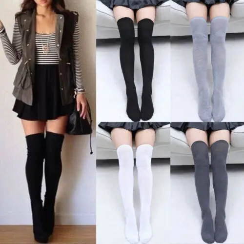 Женские чулки 2019 новые женские повседневные выше колена до бедра однотонные