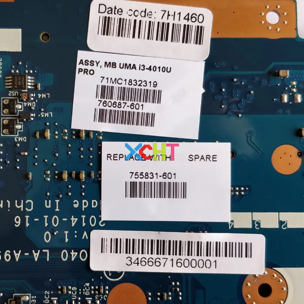 755831-601 755831-001 755831-501 ZSO40 LA-A993P UMA w i3-4010U CPU для HP 14-R Series 240 G3 протестированная