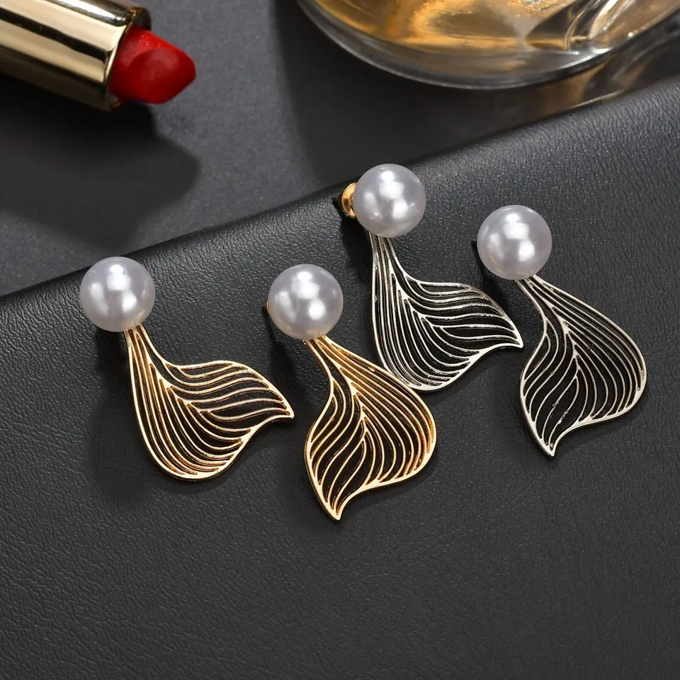 Уникальные волшебные серьги гвоздики модные женские элегантные жемчужные