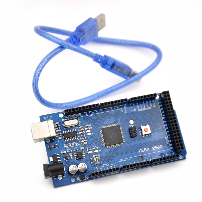 AABB-Mega 2560 R3 Mega2560 REV3 (Atmega2560-16AU CH340G) плата USB кабель совместим с Arduino | Электроника