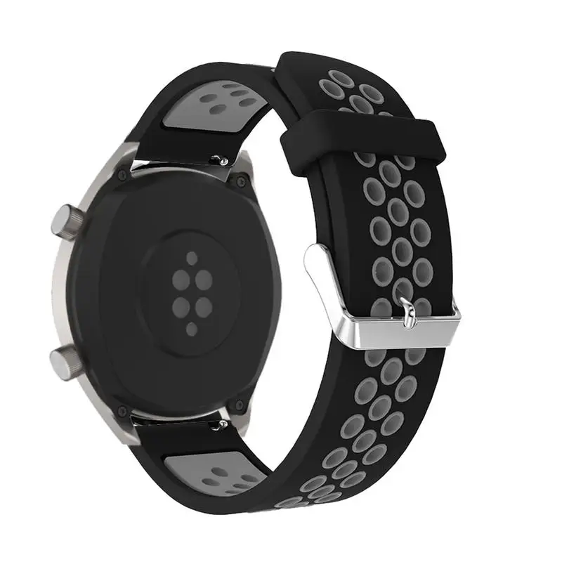 Силиконовый ремешок для huawei Watch GT унисекс Двухцветный силиконовый с круглым