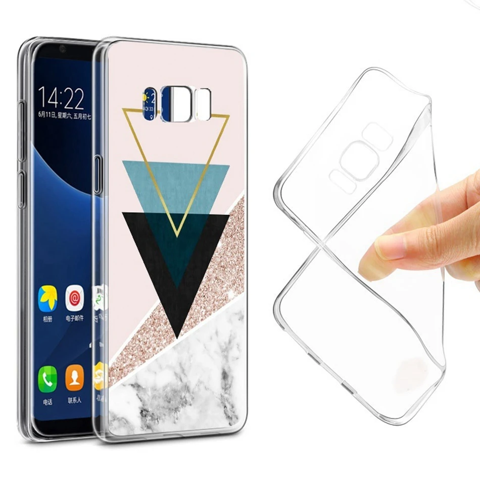 KISSCASE геометрический мраморный чехол для Samsung Galaxy Note 8 A3 A5 A7 J3 J5 J7 2016 2017 Мягкий ТПУ