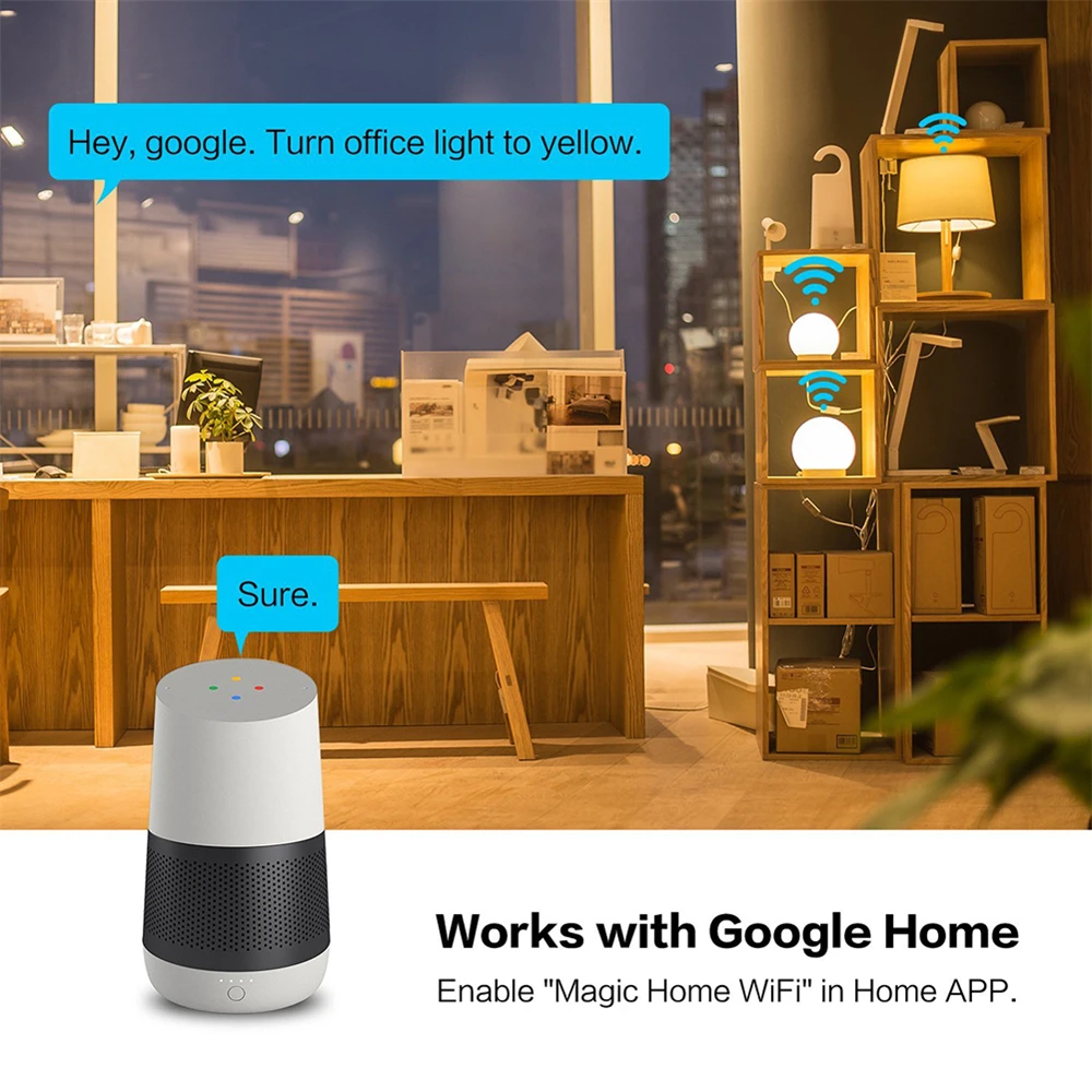 E27 умная лампа Беспроводной Wi Fi App дистанционного Управление свет для Alexa Google