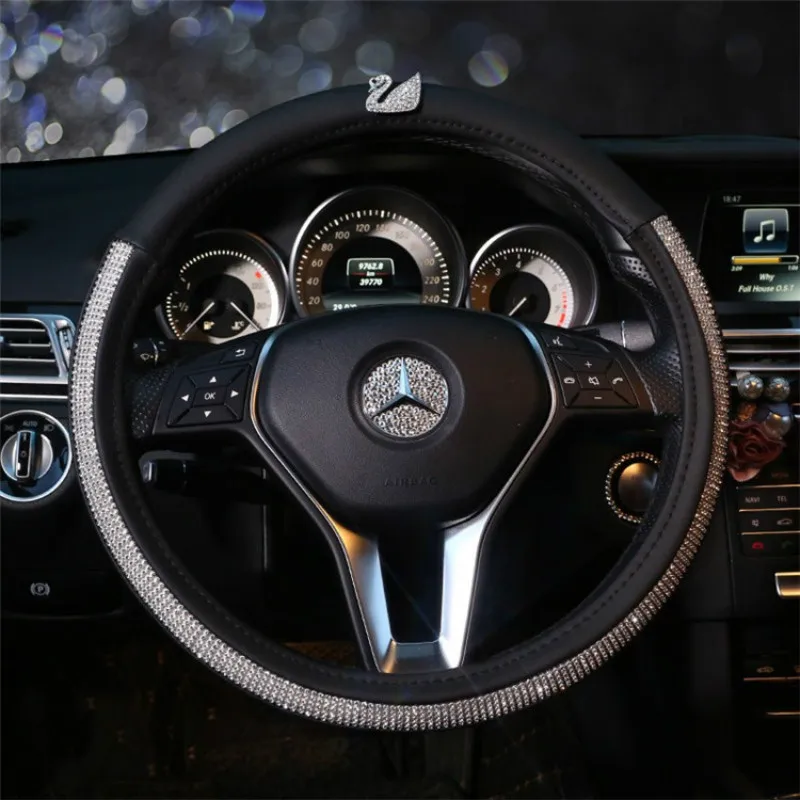 Nile Car Crystal Crown Series чехол на руль кожаные стразы автомобильные аксессуары для