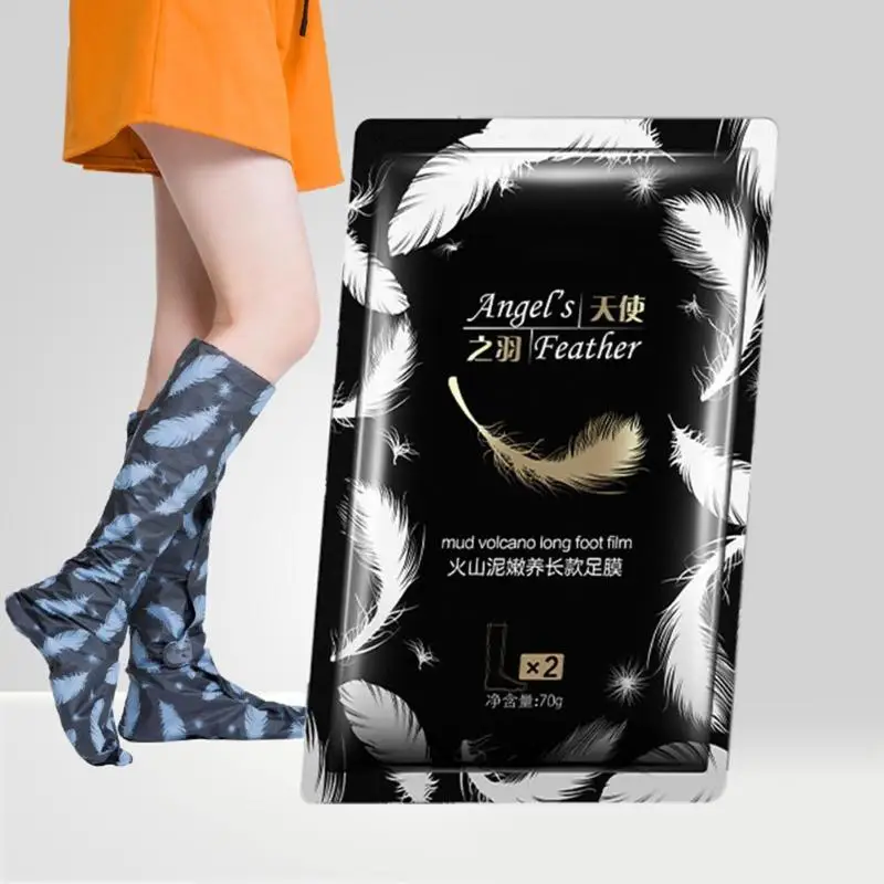 

1pair Volcanic Mud Remove Exfoliating Peeling Moisturizing Exfoliating Skin Foot Masks for Legs Long Cover Foot Masks
