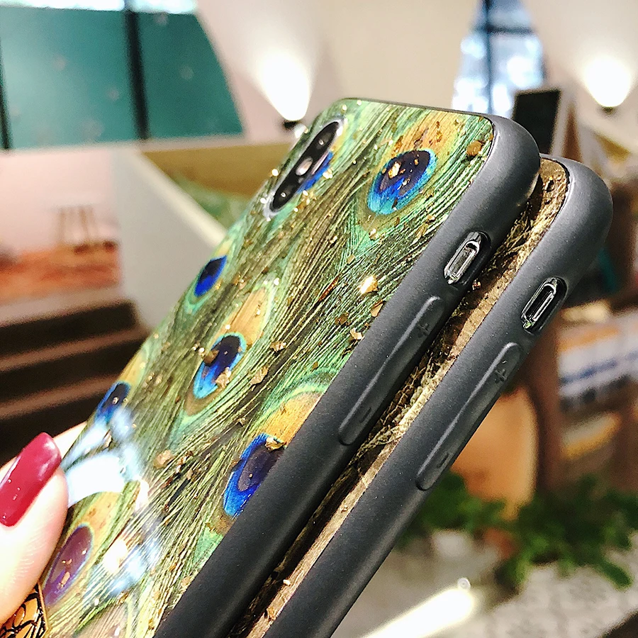 Роскошный блестящий чехол с золотой фольгой для iPhone 6 чехлы 6S 8 7 Plus мягкий ТПУ X XS MAX