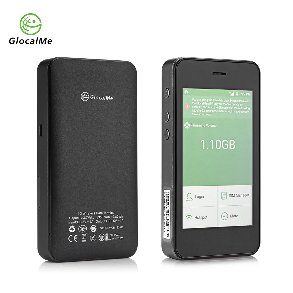 GlocalMe G1611 G3 4G LTE Глобальный Wi-Fi роутера Беспроводной терминала данных по всему миру
