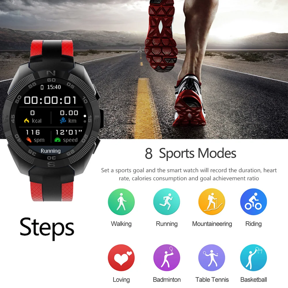 Спортивные Смарт часы фитнес сенсорный экран умный Браслет BT звонки пульсометр