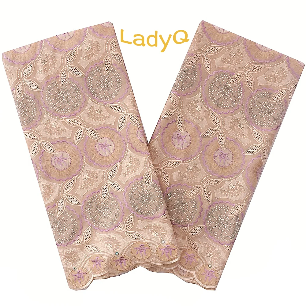 LadyQ фиолетовые сухие кружевные ткани высокое качество хлопок кружевная ткань с