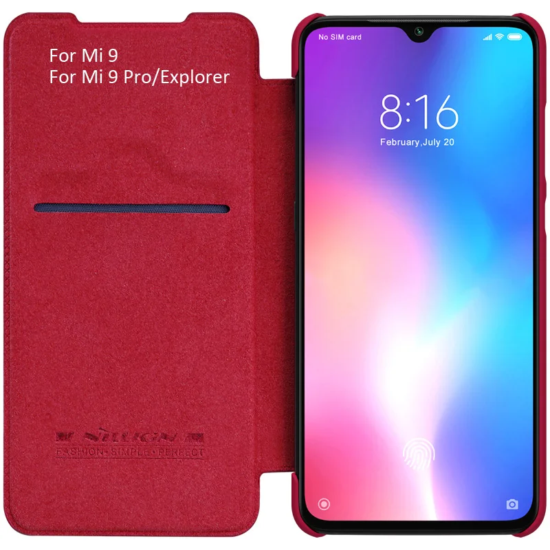 Кожаный чехол-книжка Nillkin Qin для Xiaomi Mi8 Mi 8 | Мобильные телефоны и аксессуары