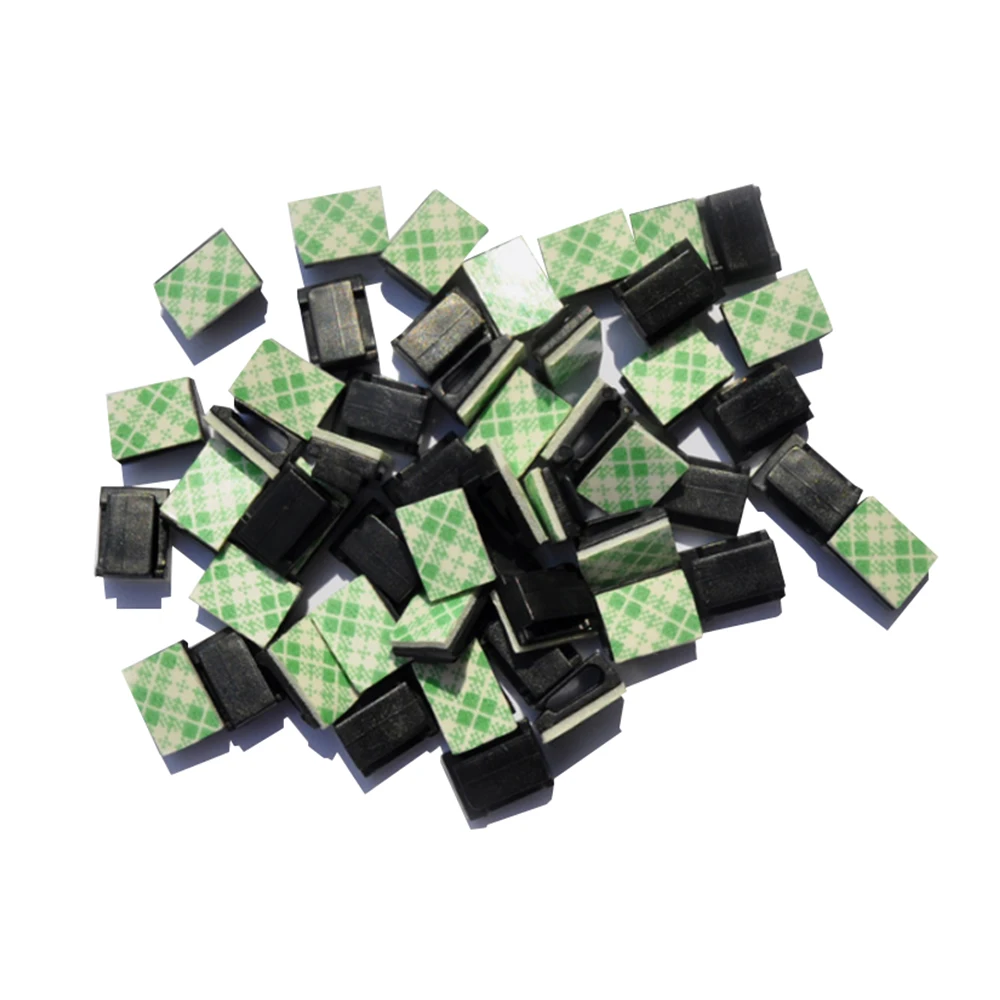 50Pcs Sticky Cable Buckle Wiring Flat Fastener for Vehicle Driving Recorder Navigator GPS Car Scanner | Инструменты