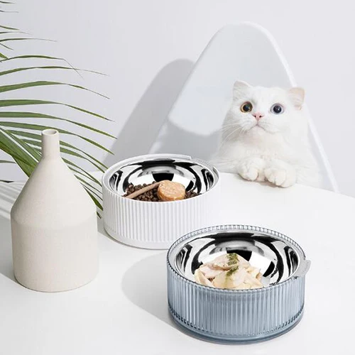 Heatable миска для кошки из нержавеющей стали корм домашних собак напиток вода