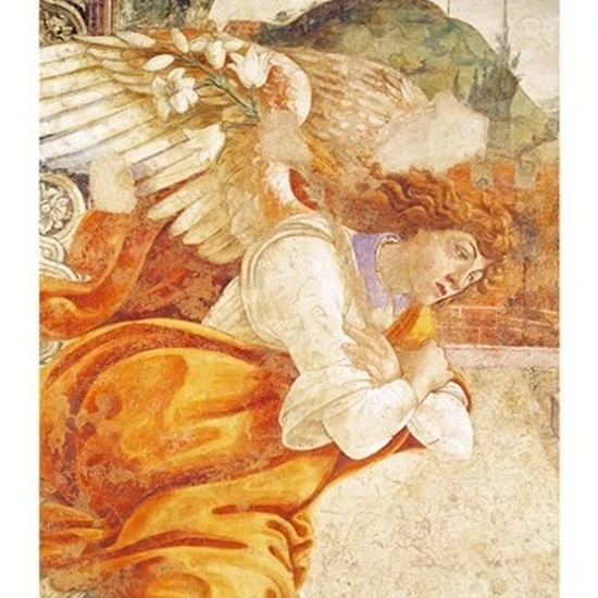 Annunciation detail of The Archangel Gabriel from San Martino della Scala 1481 печать Сандро Боттичелли