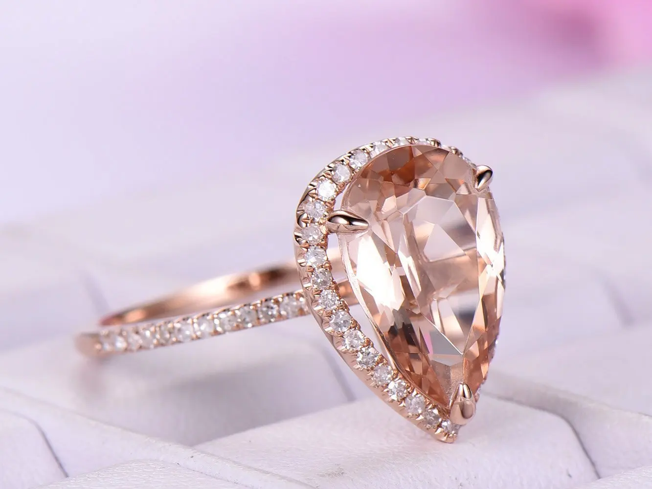 Visisap бутик 5ct большой капли воды Форма кольца для Для женщин Мода драгоценный