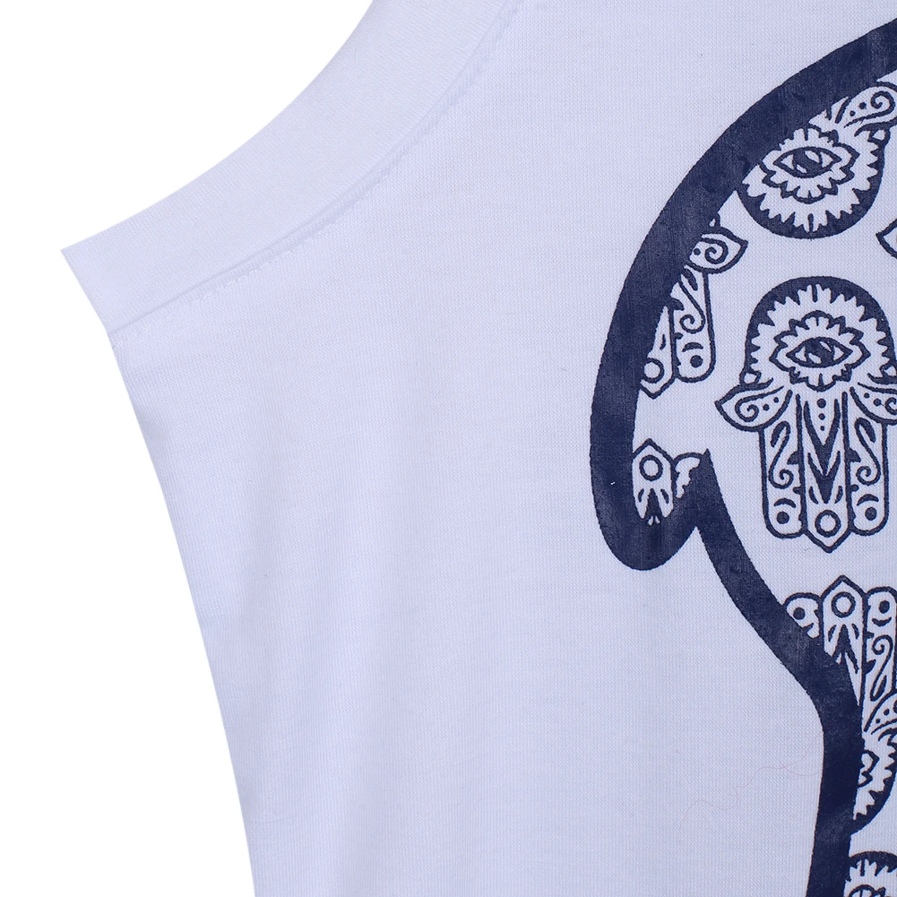 Женский жилет без рукавов с принтом Хлопок слон повседневные свободные топы