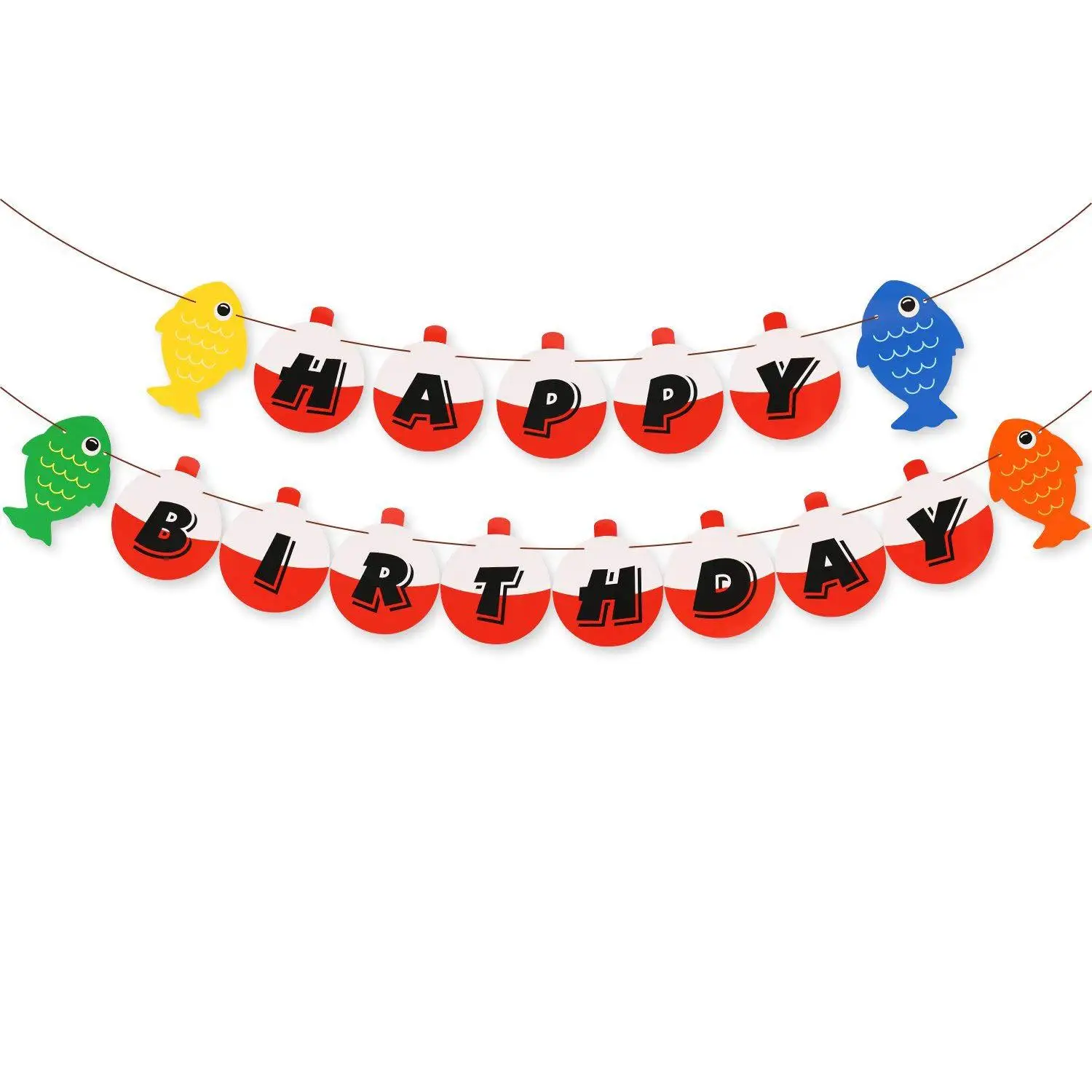 

2019 New Fishing Theme Party Letter Banner Happy Birthday Letter Decoration Kids Event Party Supplies Decor