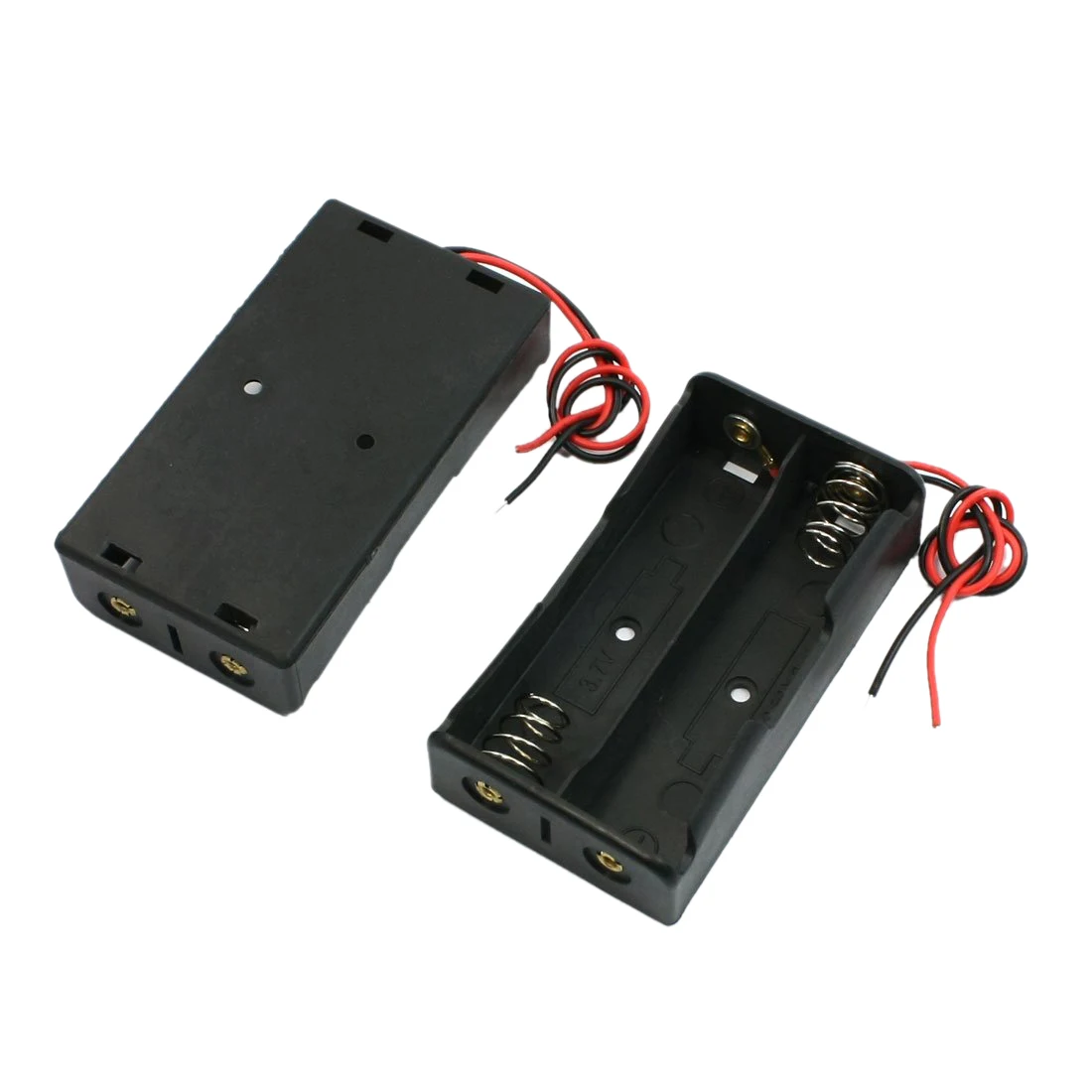 2pcs Black 2 x 18650 3.7V Battery Holder Case Box w Wire Leads |