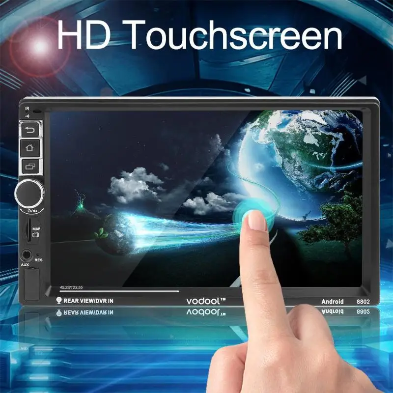7 &quotсенсорный экран 2 Din четырехъядерный автомобильный радиоприемник Android 1 WIFI