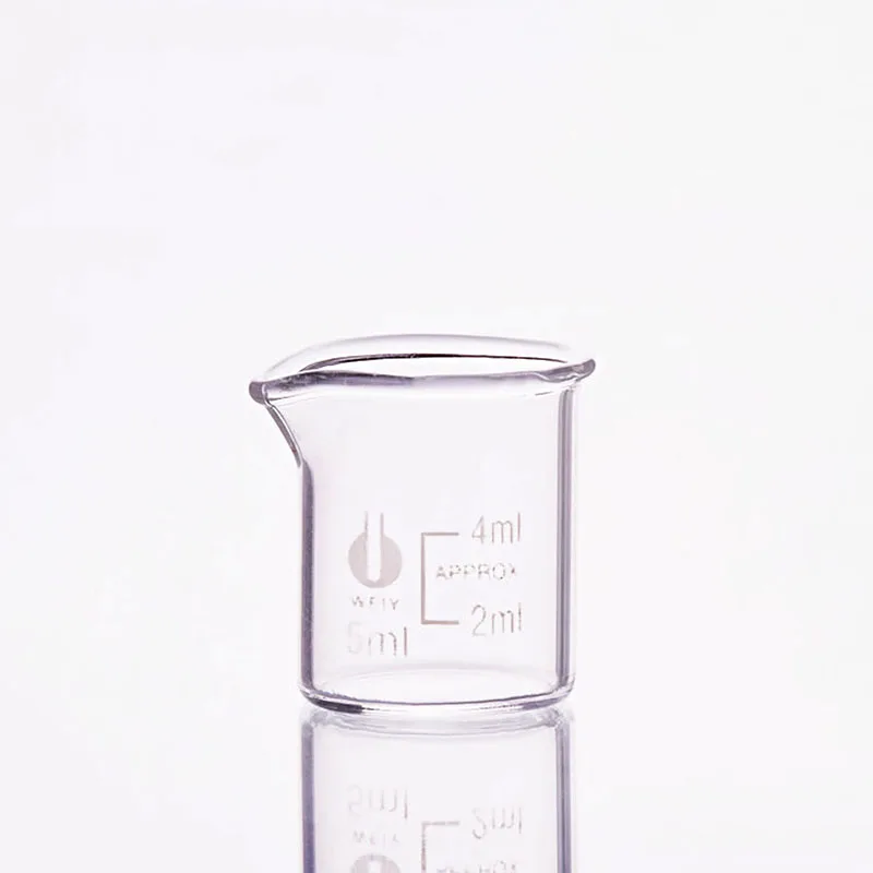 10pcs Beaker in low form,Capacity 5ml,Laboratory beaker