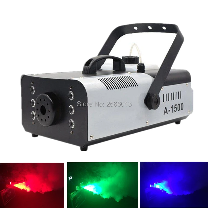 

1500W Fog Machine,Wireless Remote DMX512 Control Smoke Machine With RGB LED Lights/Stage Pyro Vertical LED Fogger/Haze Machine