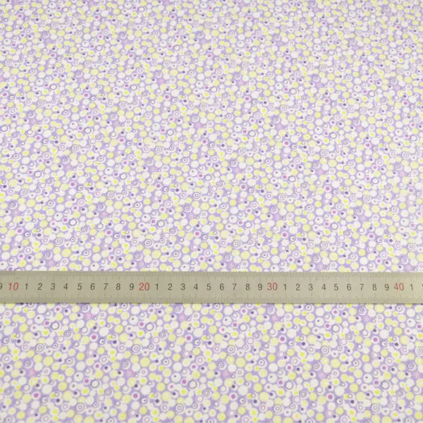 100% Cotton Fabric Yellow and Light Purple Circle Designs Tecido Plain Scrapbooking Dolls Patchwork Tela Home Textile Sewing CM | Дом и сад