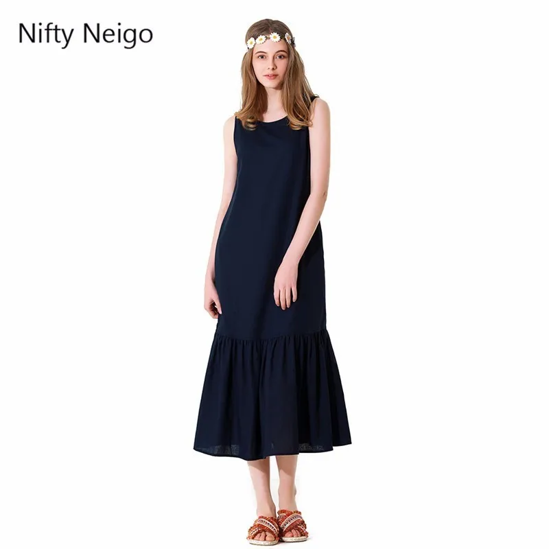 Изящный Neigo милое женское платье тонкие однотонные Vestidos вечерние летнее