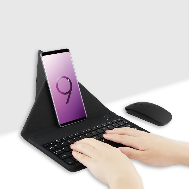 Bluetooth клавиатура для Samsung Galaxy S8 S9 Plus S7 S6 edge J4 J6 Note 8 9 мобильный телефон Беспроводная